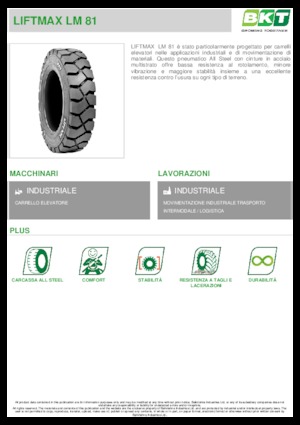 Neumáticos para manipulación de material BKT LIFTMAX LM 81 6.00 R 9