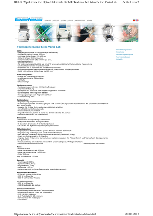 Analizadores para metal Belec Belec Vario lab