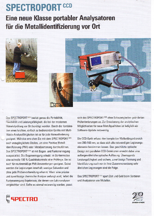 Analizadores para metal Spectro Specroport (CCD)