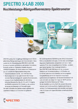Analizadores para metal Spectro Spectro X-LAB 2000