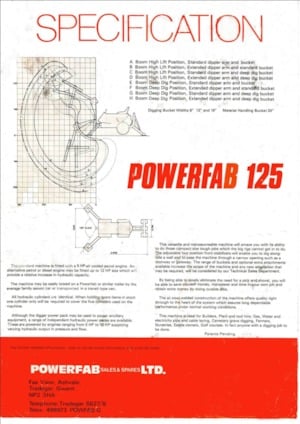 Miniexcavadoras Powerfab 125 WT*