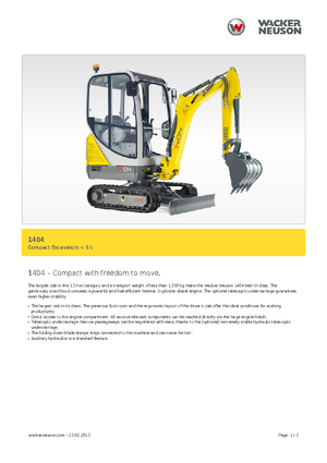 Miniexcavadoras Neuson 1404