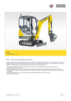Miniexcavadoras Neuson 1404