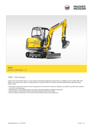 Miniexcavadoras Neuson 2503