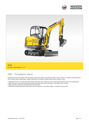 Miniexcavadoras Neuson 2503