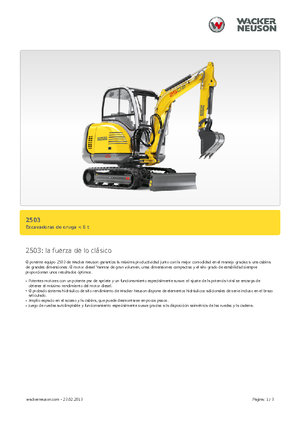 Miniexcavadoras Neuson 2503