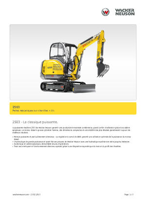 Miniexcavadoras Neuson 2503