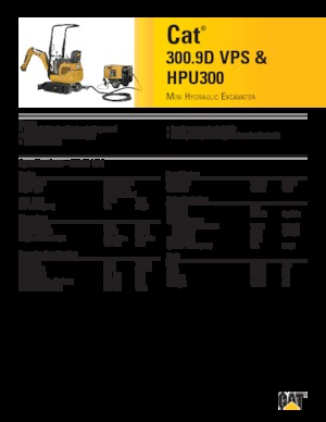 Miniexcavadoras Caterpillar 300.9D VPS 