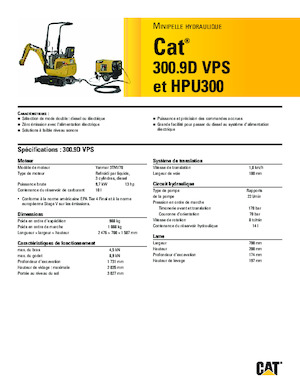 Miniexcavadoras Caterpillar 300.9D VPS 
