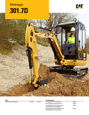 Miniexcavadoras Caterpillar 301.7D