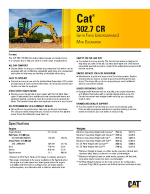 Miniexcavadoras Caterpillar 302.7 CR