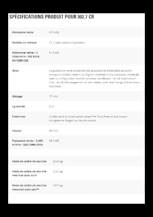 Miniexcavadoras Caterpillar 302.7 CR