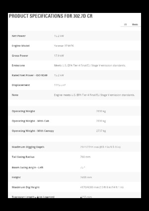 Miniexcavadoras Caterpillar 302.7D CR