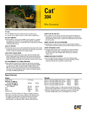 Miniexcavadoras Caterpillar 304