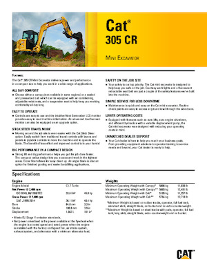 Miniexcavadoras Caterpillar 305 CR