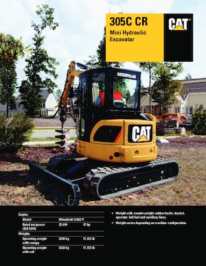 Miniexcavadoras Caterpillar 305C