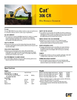 Excavadoras de orugas Caterpillar 306 CR