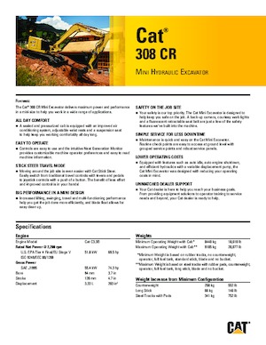 Excavadoras de orugas Caterpillar 308CR