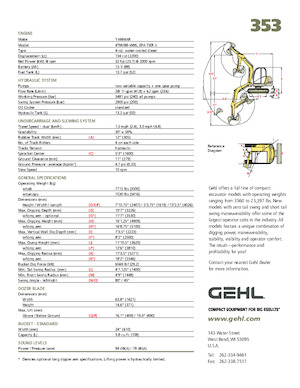 Miniexcavadoras Gehl 353