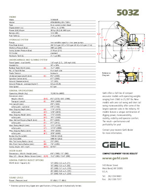 Miniexcavadoras Gehl 503Z