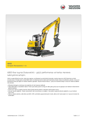 Miniexcavadoras Wacker Neuson 6003