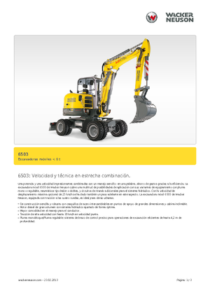 Excavadoras hidráulicas  de ruedas Neuson 6503