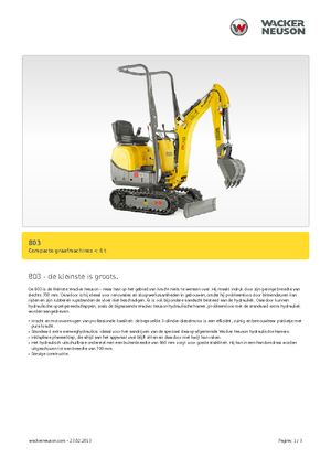 Miniexcavadoras Neuson 803