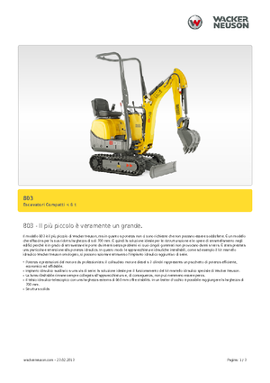 Miniexcavadoras Neuson 803