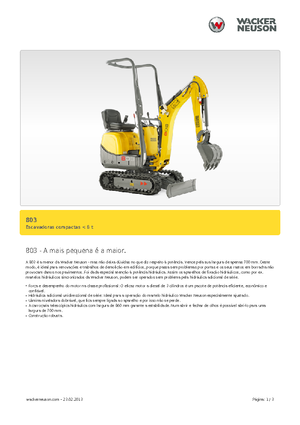 Miniexcavadoras Neuson 803