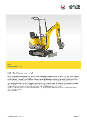 Miniexcavadoras Neuson 803