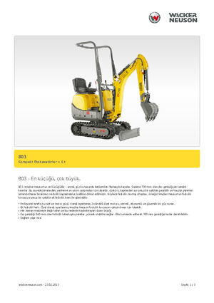 Miniexcavadoras Neuson 803