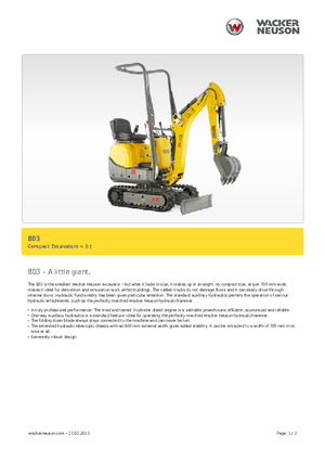 Miniexcavadoras Neuson 803