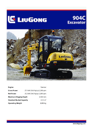 Miniexcavadoras Liugong 904C
