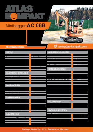 Miniexcavadoras Atlas Kompakt AC 08B