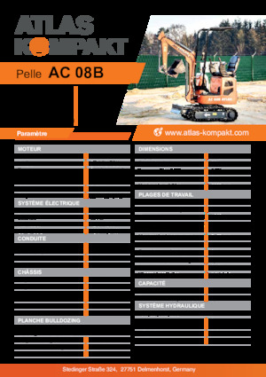 Miniexcavadoras Atlas Kompakt AC 08B