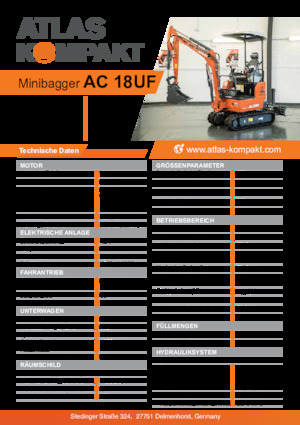 Miniexcavadoras Atlas Kompakt AC 18UF