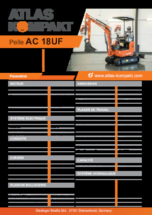 Miniexcavadoras Atlas Kompakt AC 18UF