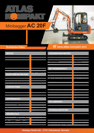 Miniexcavadoras Atlas Kompakt AC 20F