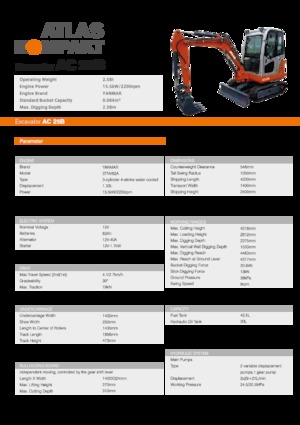 Miniexcavadoras Atlas Kompakt AC 25B