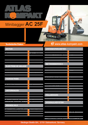 Miniexcavadoras Atlas Kompakt AC 25F 