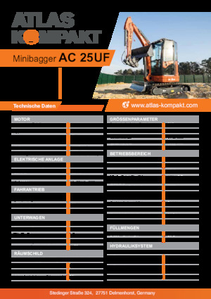 Miniexcavadoras Atlas Kompakt AC 25UF