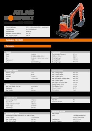 Miniexcavadoras Atlas Kompakt AC 40UB