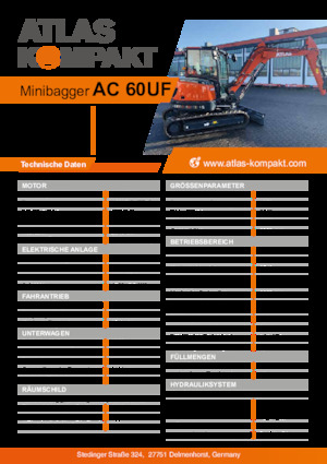 Miniexcavadoras Atlas Kompakt AC 60UF