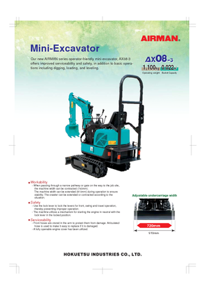 Miniexcavadoras Airman AX 08-3