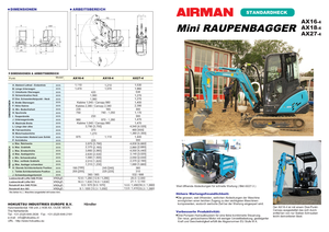 Miniexcavadoras Airman AX 16-4