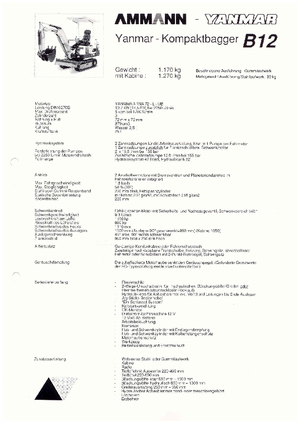Miniexcavadoras Yanmar B 12