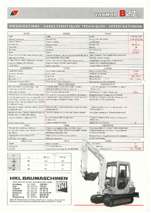 Miniexcavadoras Yanmar B 27-2