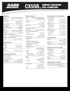 Miniexcavadoras Case CX55B MTS