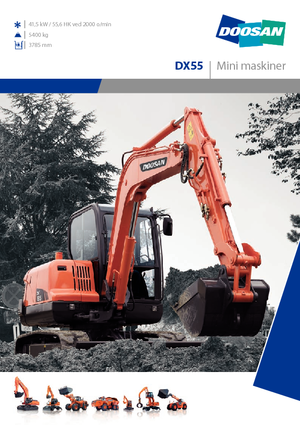 Excavadoras hidráulicas  de ruedas Doosan DX 55