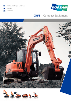 Excavadoras hidráulicas  de ruedas Doosan DX 55
